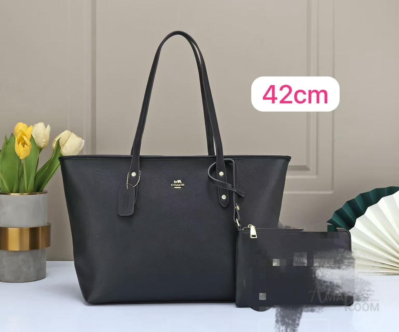 Coach Bag City Zip Tote Bag Black Crossgrain Leather