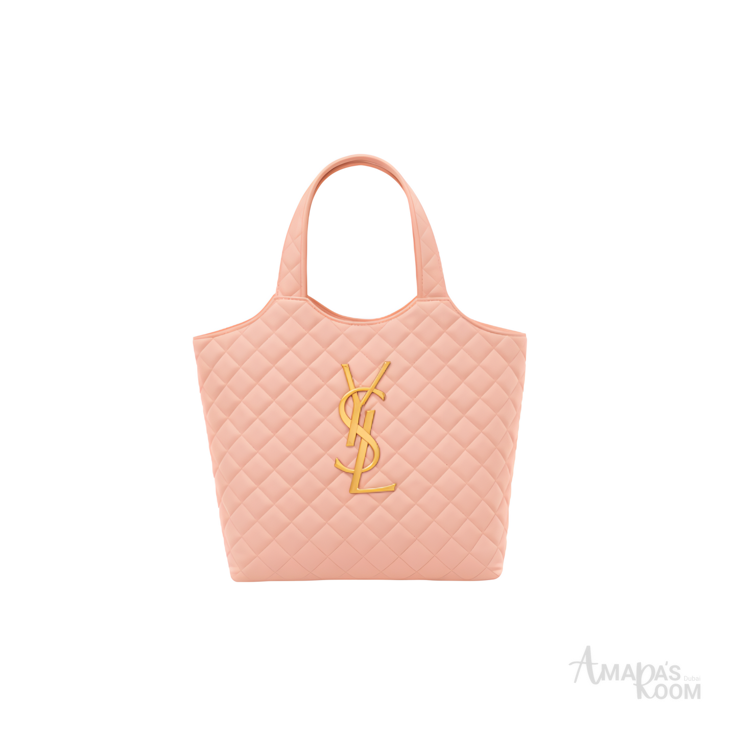 YSL Bag | Icare Maxi Quilted Lambskin Tote Pale