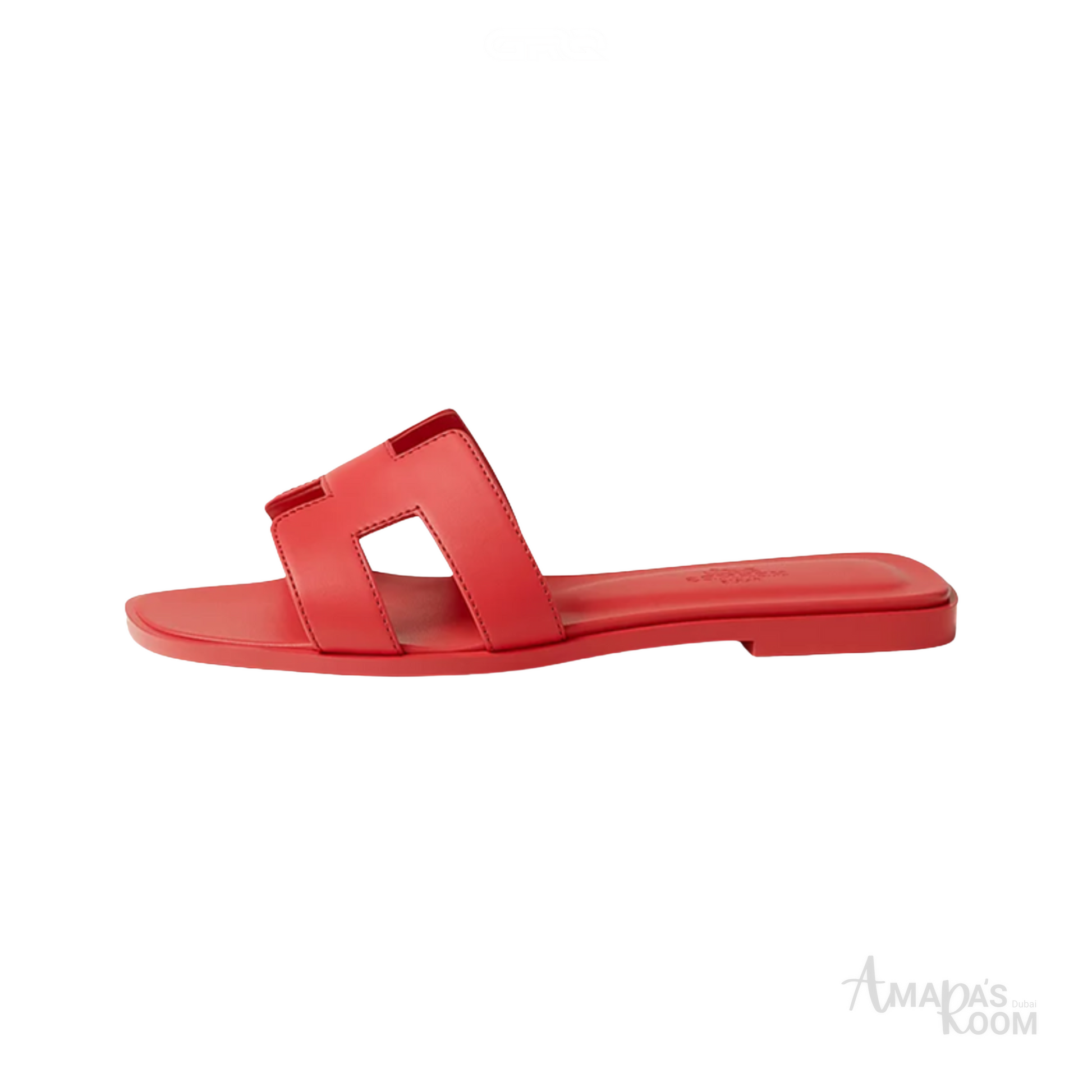Oran Calfskin Slides – Red – Amara UAE