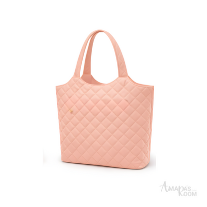 YSL Bag | Icare Maxi Quilted Lambskin Tote Pale