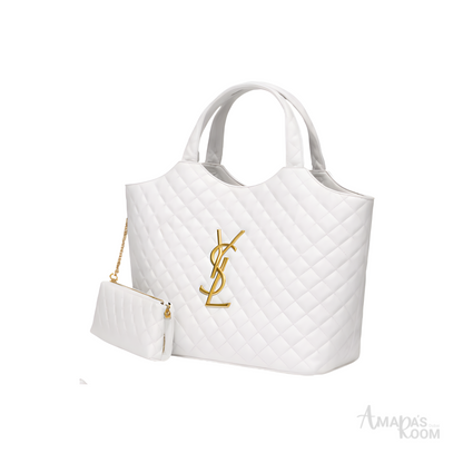 YSL Bag | Icare Maxi White Lambskin