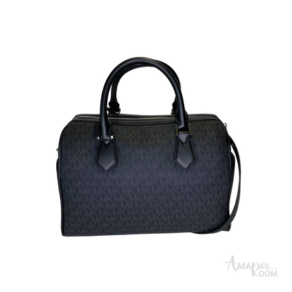 Michael Kors Bag | Bedford Large Duffle Black Gold Logo