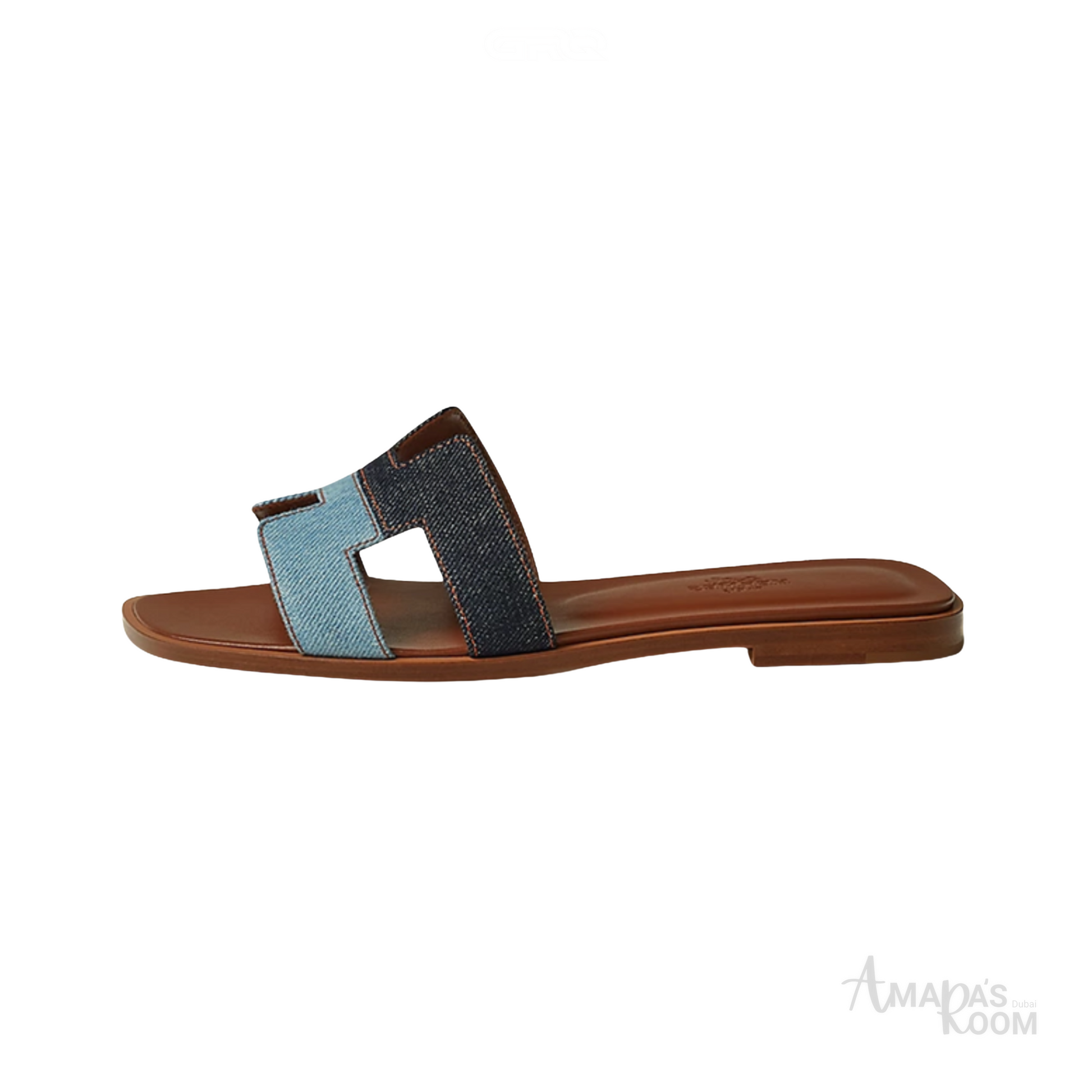 Oran Denim Slides – Blue – Amara UAE
