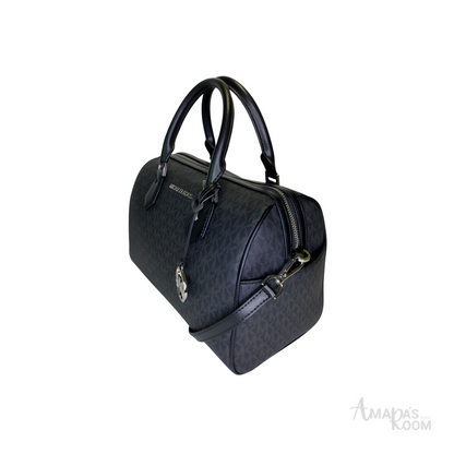 Michael Kors Bag | Bedford Large Duffle Black Gold Logo