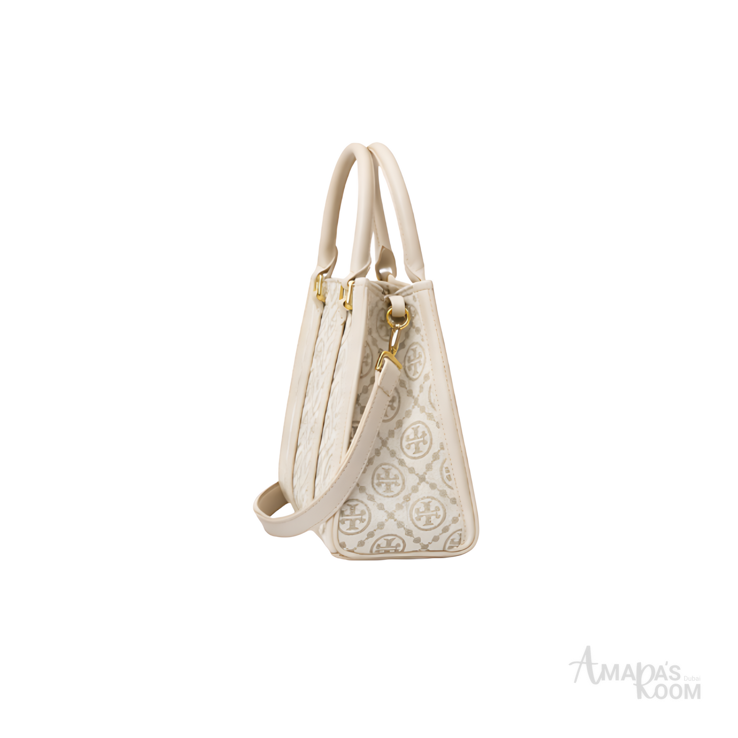 Tory Burch Bag | T Monogram Mini Tote Ivory