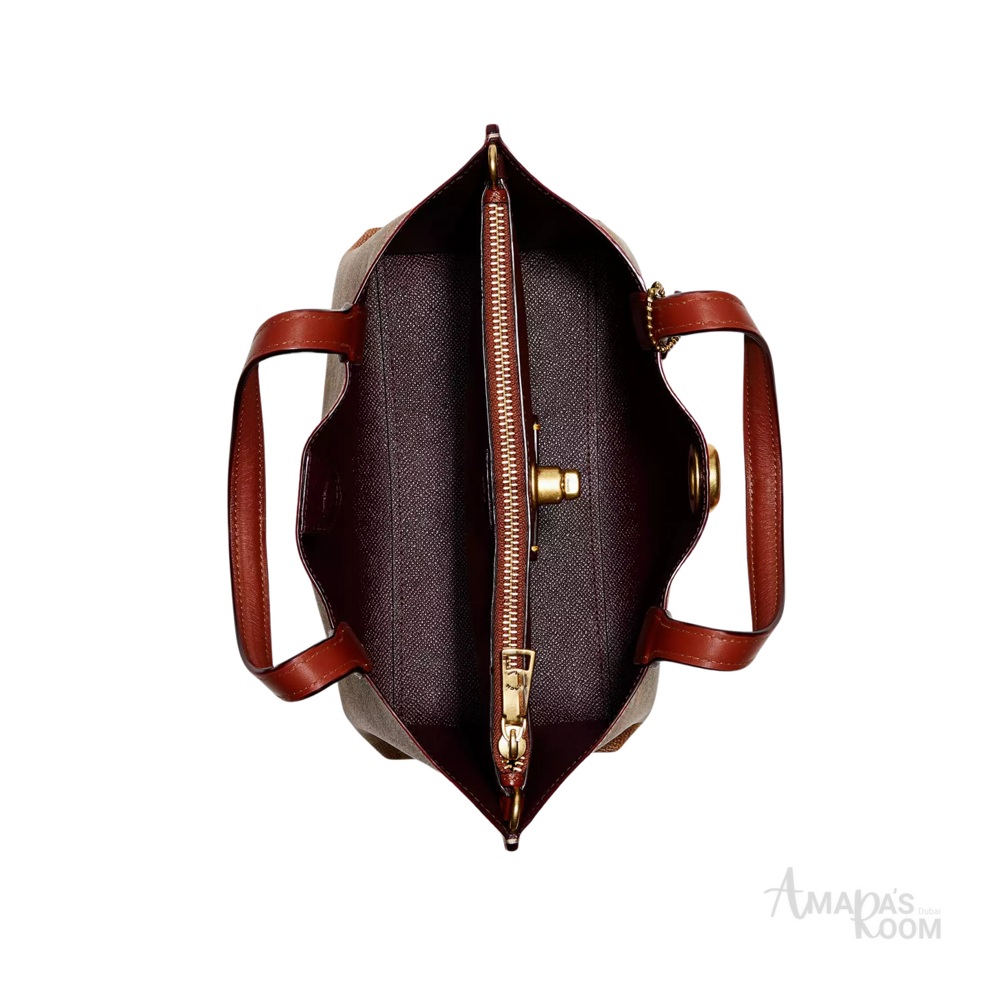 Coach Bag | Willow Tote Signature Canvas Tan Rust