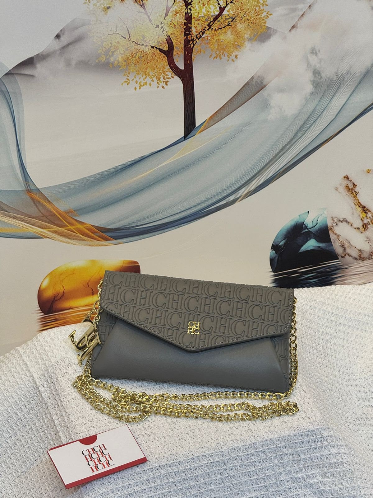 Carolina Herrera Bag Envelope Crossbody Wallet on Chain