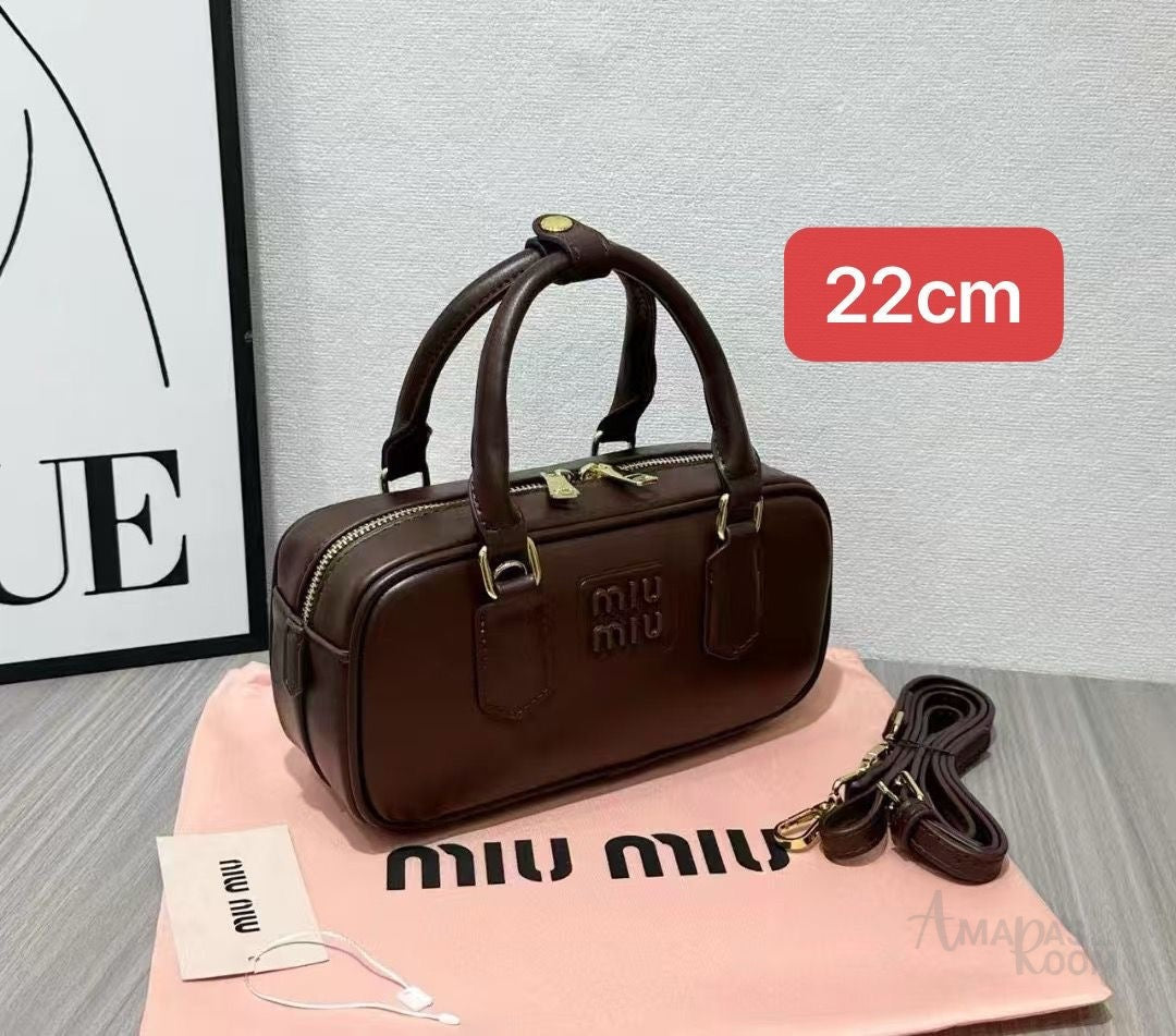 Miu Miu Bag Arcadie Leather Dark Brown