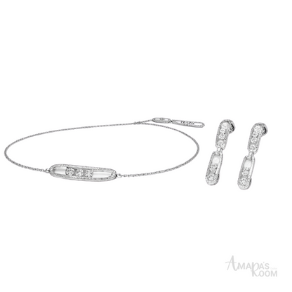 Messika Jewelry | Romane Large Set White Gold Diamonds