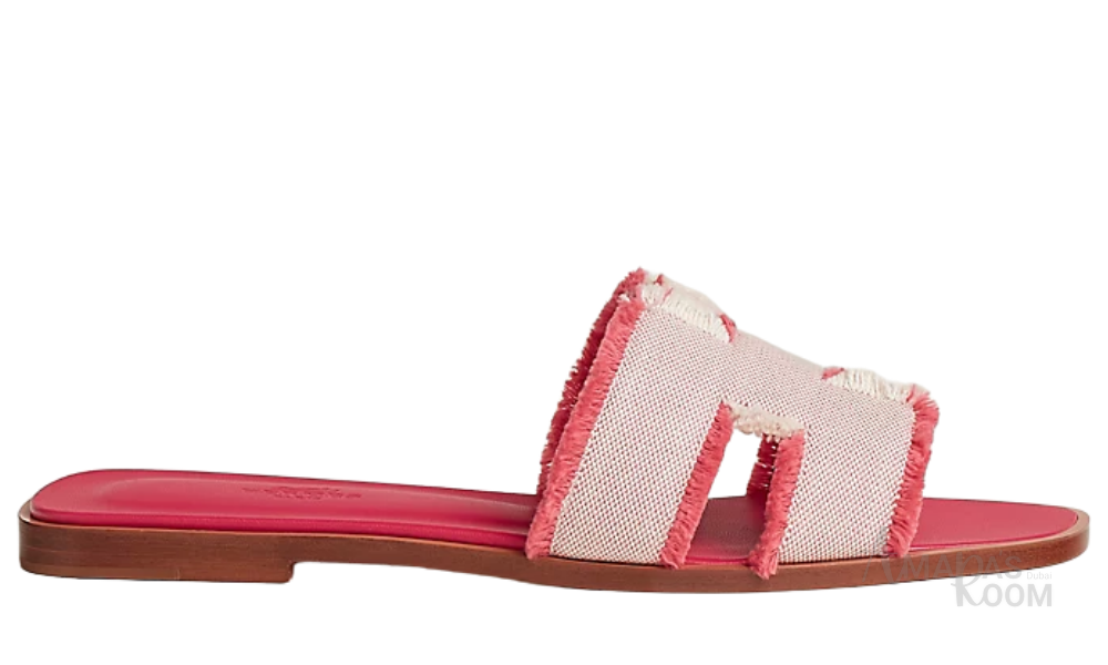 Oran Leather Slides – Raspberry – Amara UAE