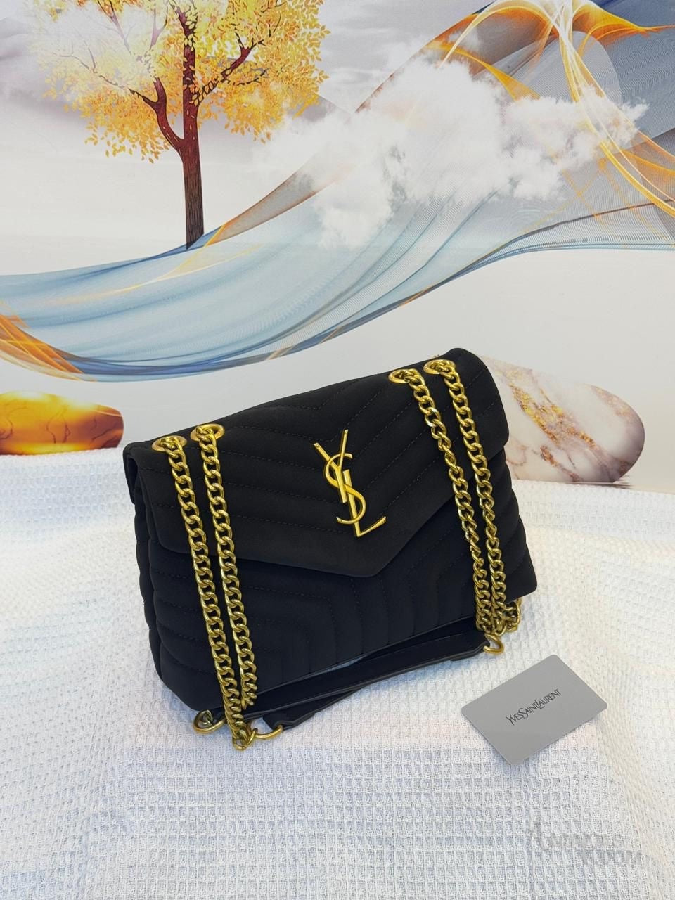 YSL Bag | Loulou Black Golden