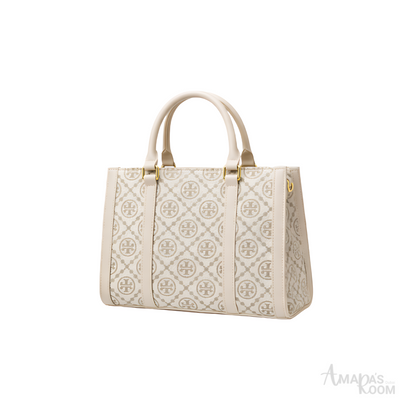 Tory Burch Bag | T Monogram Mini Tote Ivory