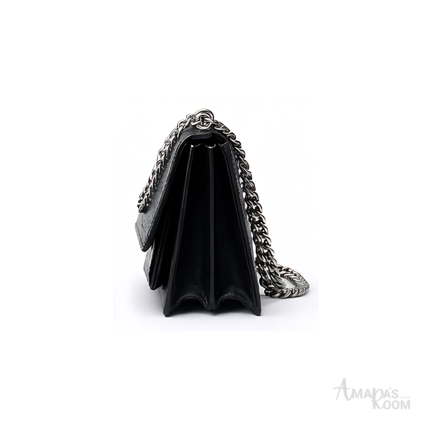 YSL Bag | Sunset Medium Black Croc-Embossed