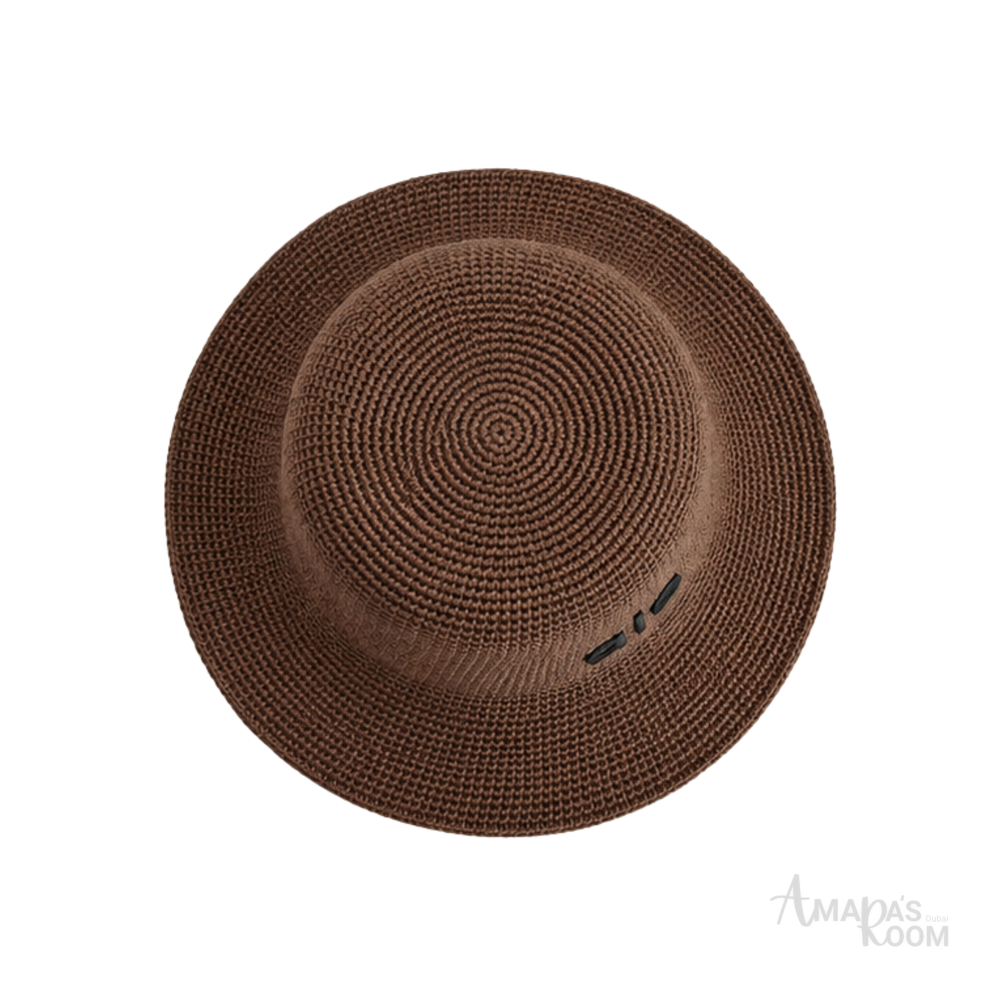 Alo Yoga Woven Raffia Bucket Cap Espresso Brown