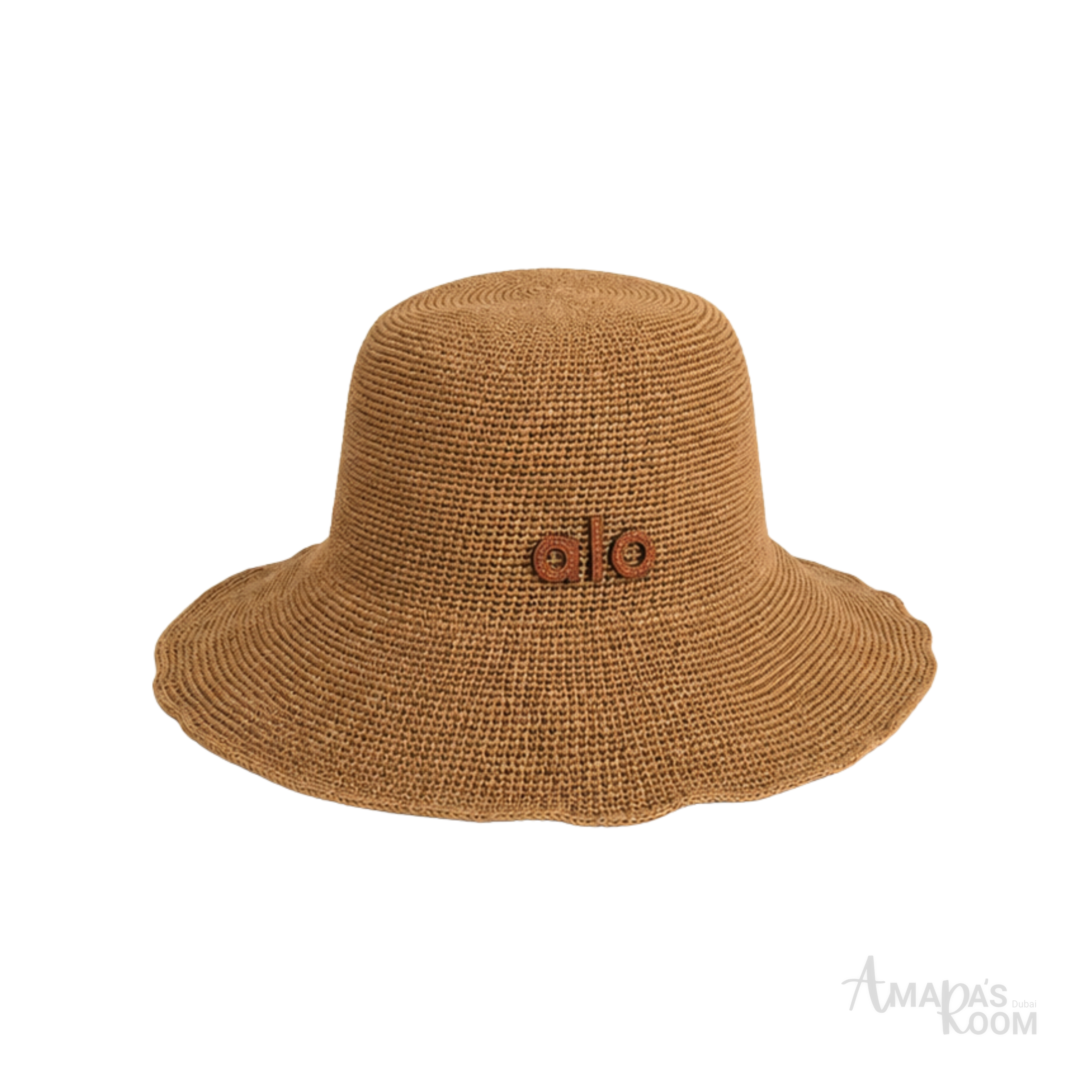 Alo Yoga Woven Straw Bucket Cap Tan