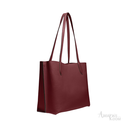 Coach Bag | Willow Tote Signature Canvas Brick Red