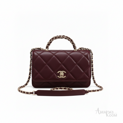 Chanel Bag | Mini Top Handle Shoulder Bag Leather