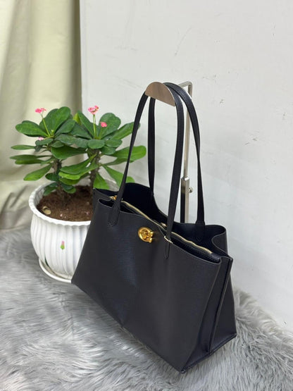 Coach Bag | Willow Tote Polished Pebble Black