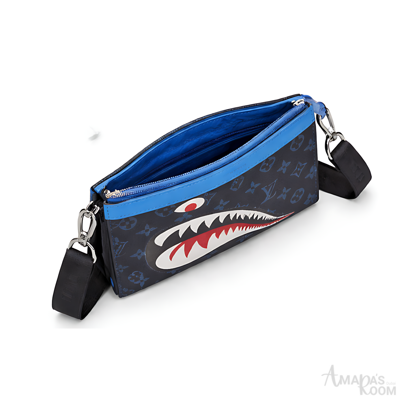 Louis Vuitton Bag | Lv Logo Shark Black Blue