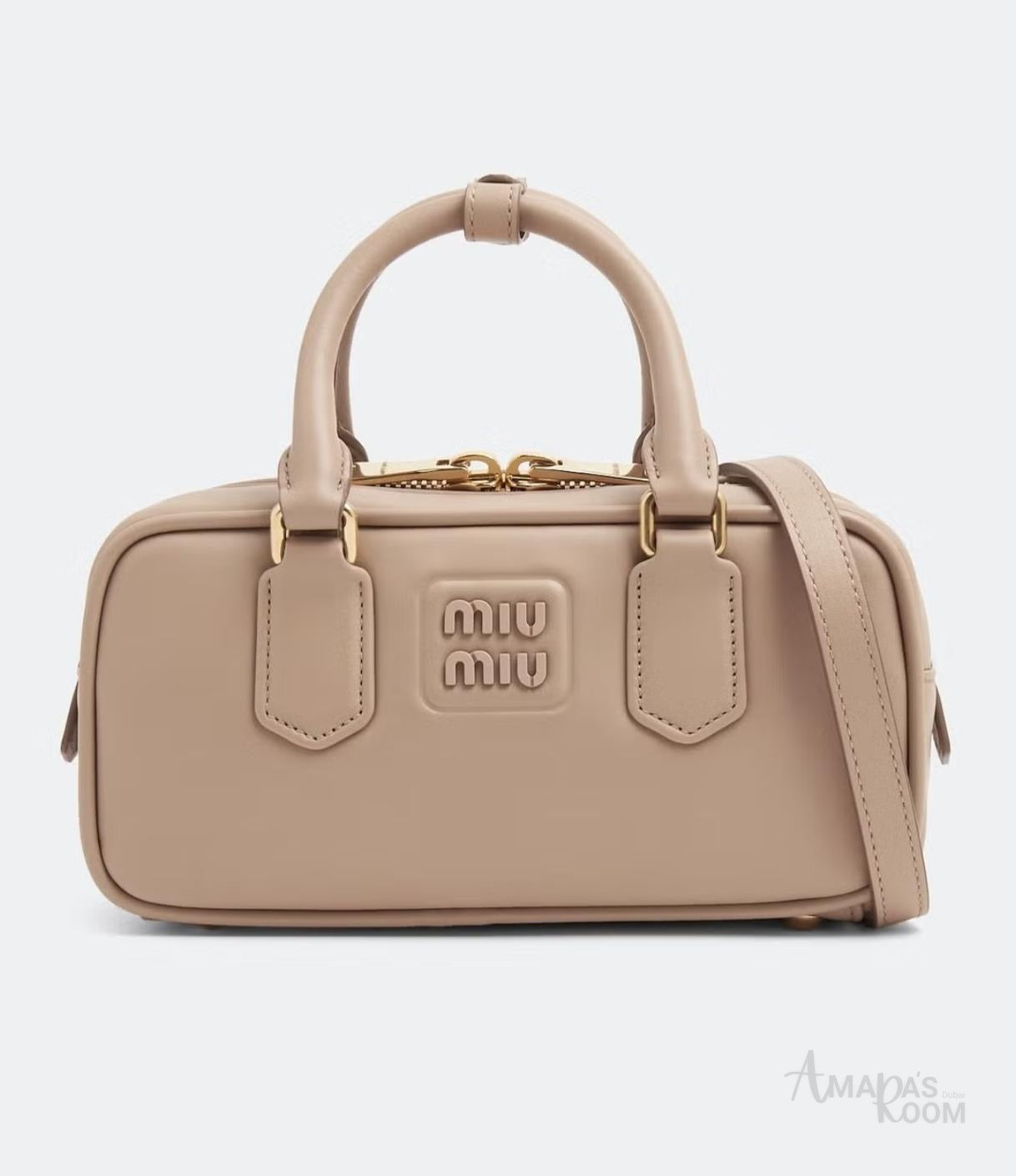 Miu Miu Bag Arcadie Leather Beage