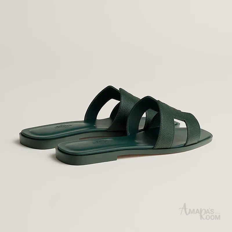 Oran Calfskin Slides – Emerald Green – Amara UAE image 2