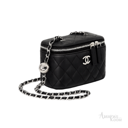 Chanel Pearl Crush Vanity Case Black Bag